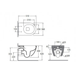 VASO COMODA AZZURRA SOSPESO