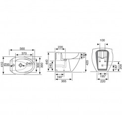 KIT SANITARI MINICLASS+50 VASO/BIDET/COPRIVASO AZZURRA FILOMURO