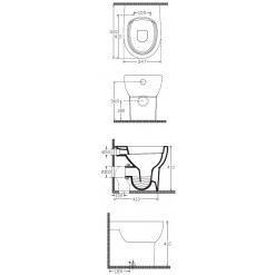 KIT VASO/BIDET/COPRIVASO ABE A TERRA AZZURRA