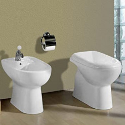 KIT VASO/BIDET/COLONNA/LAVABO/COPRIVASO SOFTCLOSE DIANA AZZURRA