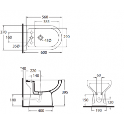 KIT VASO/BIDET/COLONNA/LAVABO/COPRIVASO SOFTCLOSE DIANA AZZURRA