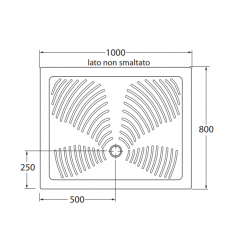 PIATTO DOCCIA 80x100 AZZURRA