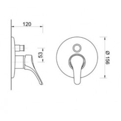 MISCELATORE DOCCIA F.E.V CON DEVIAZIONE SERIE LIA