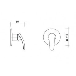 MISCELATORE DOCCIA F.E.V. SERIE SMART