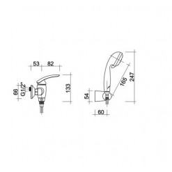 MISCELATORE DOCCIA ESTERNO F.E.V. SERIE SMART