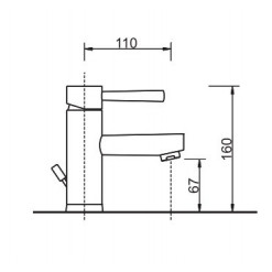MISCELATORE LAVABO F.E.V. SERIE STIL