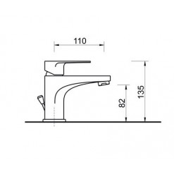 MISCELATORE LAVABO F.E.V. SERIE LINE