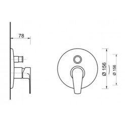 MISCELATORE DOCCIA CON DEVIAZIONE F.E.V. STILE LINE