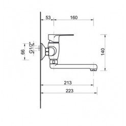 MISCELATORE LAVELLO A MURO F.E.V SERIE LINE