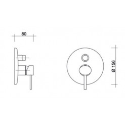 MISCELATORE DOCCIA F.E.V CON DEVIAZIONE SERIE ELY