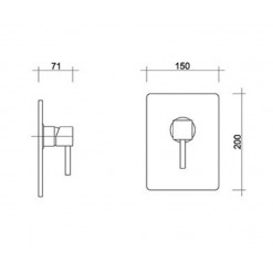 MISCELATORE DOCCIA F.E.V. SERIE QUARZO
