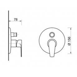 MISCELATORE DOCCIA F.E.V. CON DEVIAZIONE SERIE FLY