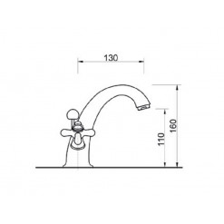 MONOBLOCCO LAVABO F.E.V. SERIE MAYA (CROMATO)