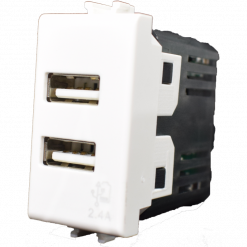 Presa doppia USB 4Box 2.4A per Bticino MATIX 4B.AM.USB.24