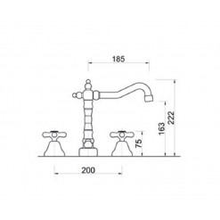 BATTERIA LAVABO F.E.V. SERIE MAYA