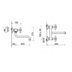 GRUPPO LAVELLO A MURO F.E.V. SERIE MAYA