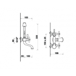 GRUPPO VASCA F.E.V SERIE MAYA (CROMATO)