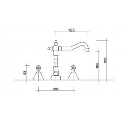 BATTERIA LAVABO F.E.V. SERIE IRIS