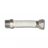 FLESSIBILE M/F 1/2" 20 a 40cm x ACQUA RIVESTITO BIANCO