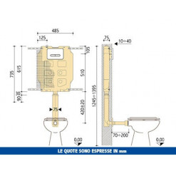 CASSETTA AD INCASSO PUCCI SERIE ECO (SENZA PLACCA)