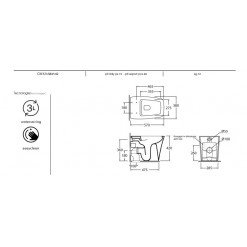 VASO SCARICO A PARETE AZZURRA HERA