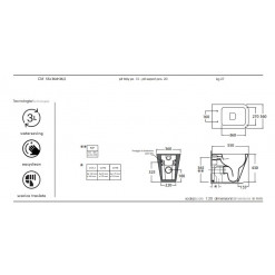 KIT BIDET/VASO A TERRA TRASLATO CON COPRIVASO FRIZIONATO AZZURRA BUILD