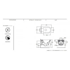KIT BIDET/VASO SOSPESI CON COPRIVASO FRIZIONATO AZZURRA FORMA