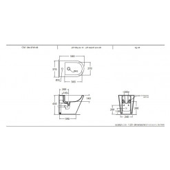 KIT BIDET/VASO A TERRA SCARICO PARETE CON COPRIVASO FRIZIONATO AZZURRA FORMA
