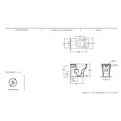 KIT BIDET/VASO A TERRA FILO MURO CON COPRIVASO FRIZIONATO AZZURRA PRATICA