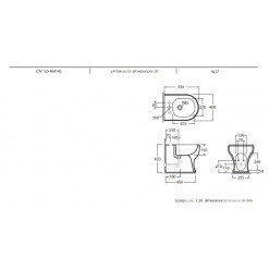 KIT BIDET/VASO A TERRA TRASLATO CON COPRIVASO FRIZIONATO AZZURRA CHARME
