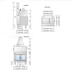TERMOCAMINO MODELLO "PS" A LEGNA CON OPTIONAL ACQUA CALDA SANITARIA