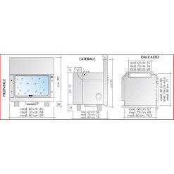 TERMOCAMINO MODELLO "PSU"  A LEGNO