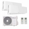 CLIMATIZZATORE CONDIZIONATORE UNICAL DUAL SPLIT INVERTER AIR CRISTAL 10000+10000 CON KMX2 18HE A++ | A+ WI-FI OPTIONAL