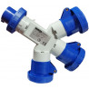 MOLTIPLICATORE GEWISS TRIPLO 2P+T 16A IP67 3 PRESE BLU 230V