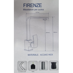 Easily miscelatore cucina quadrato 69406