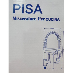 EASILY PISA MISCELATORE LAVELLO CUCINA TIPO INDUSTRIALE A MOLLA