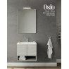 MOBILE OSLO 80CM ROVERE GRIGIO + TOP IN CERAMICA +SPECCHIO FILO+LAMP LED