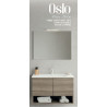 MOBILE OSLO 60 CM ROVERE FUMO +TOP IN CERAMICA +SPECCHIO FILO +LAMP LED