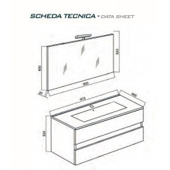 MOBILE HARMONY CLASS 90 CM BIANCO LUCIDO
