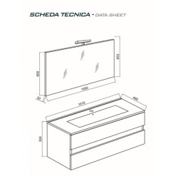 MOBILE HARMONY CLASS 100CM ROVERE BIANCO