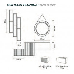 MOBILE IMPERO 140CM COMPOSIZIONE 05 COMPLETA